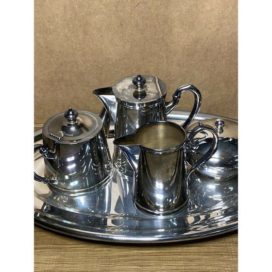 Image 1 of Vintage koffieset van verzilverd metaal