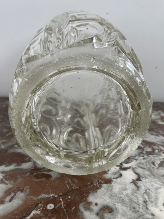 Image 1 of Grote en brede vaas, Vintage gegoten glas