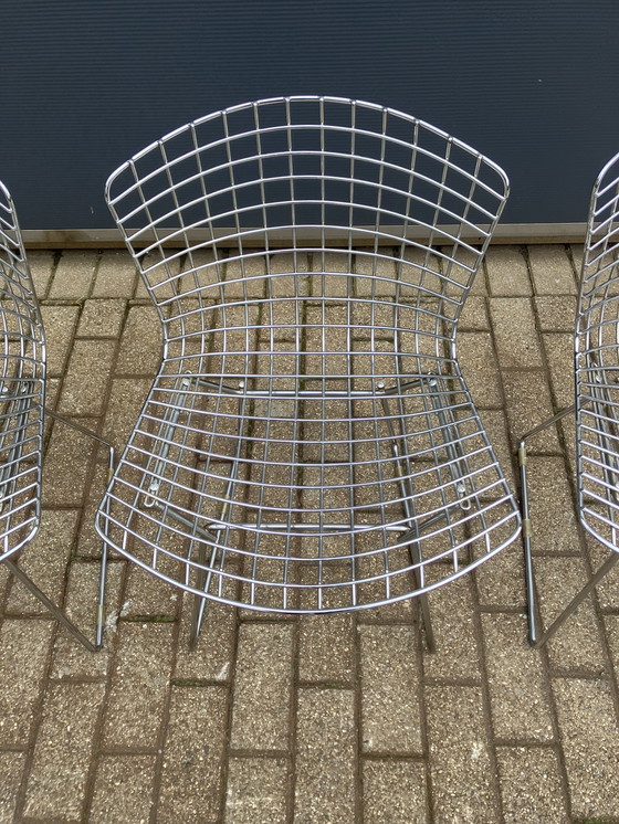 Image 1 of 3x Knoll Bertoia Side chair chroom in mooie staat