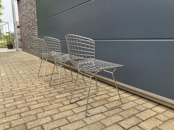 Image 1 of 3x Knoll Bertoia Side chair chroom in mooie staat