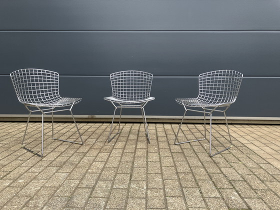 Image 1 of 3x Knoll Bertoia Side chair chroom in mooie staat