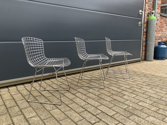 Image 1 of 3x Knoll Bertoia Side chair chroom in mooie staat