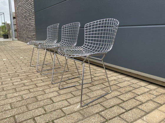 Image 1 of 3x Knoll Bertoia Side chair chroom in mooie staat