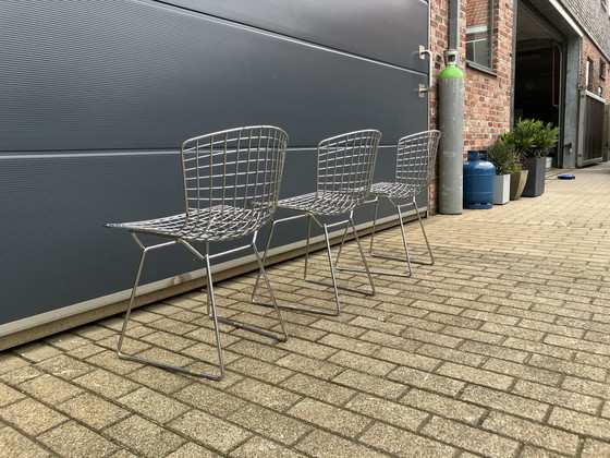 Image 1 of 3x Knoll Bertoia Side chair chroom in mooie staat