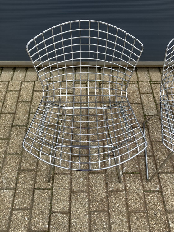 Image 1 of 3x Knoll Bertoia Side chair chroom in mooie staat