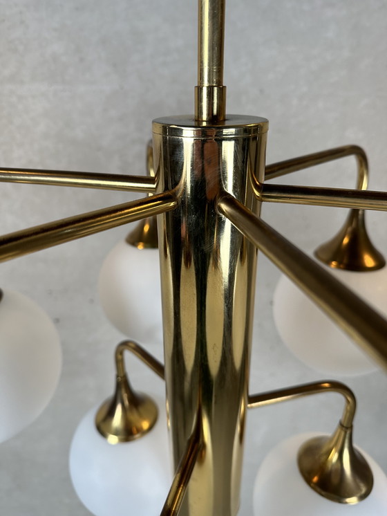 Image 1 of Vintage brass chandelier