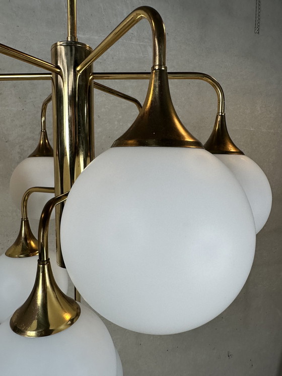 Image 1 of Vintage Boulanger brass chandelier