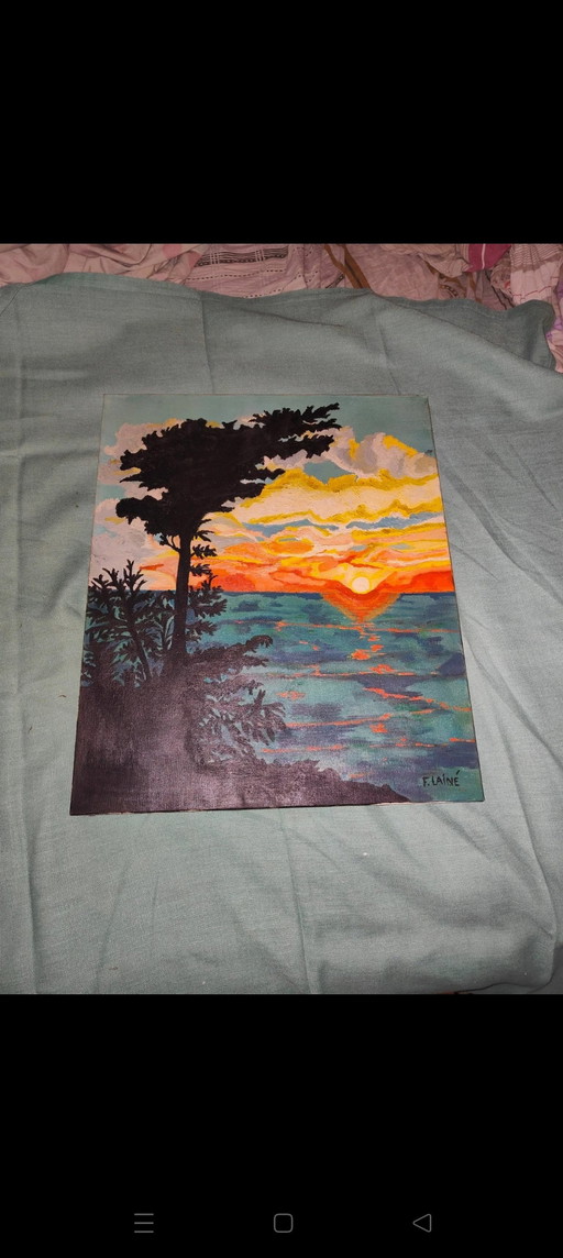 Schilderij Door F.Laine