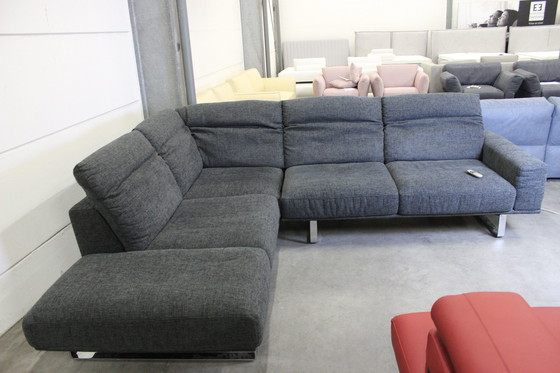 Image 1 of Stoffen bank met slaapfunctie Sofa Hoekbank