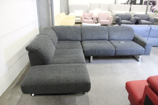 Stoffen bank met slaapfunctie Sofa Hoekbank