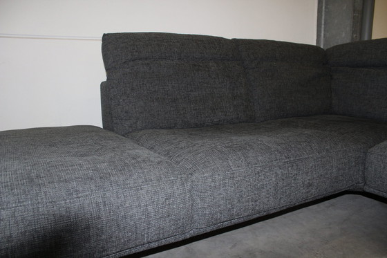 Image 1 of Stoffen bank met slaapfunctie Sofa Hoekbank