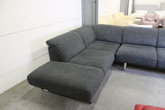 Image 1 of Stoffen bank met slaapfunctie Sofa Hoekbank