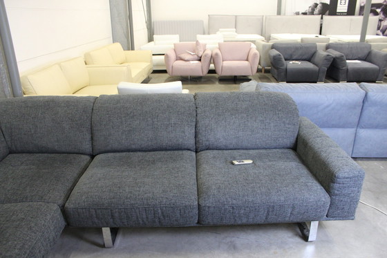 Image 1 of Stoffen bank met slaapfunctie Sofa Hoekbank