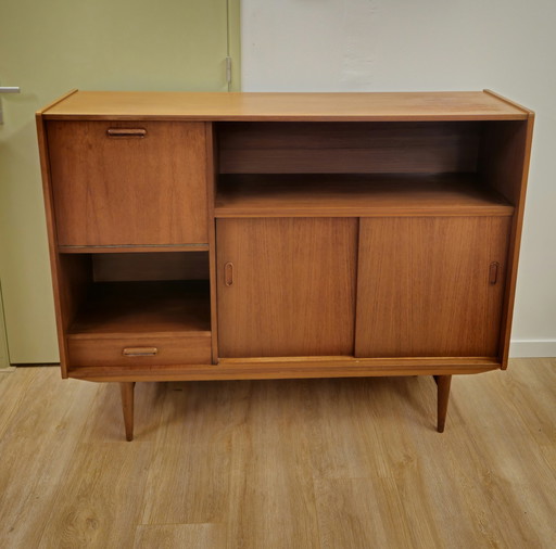 Vintage Highboard Wandkast Boekenkast Kast Kastje