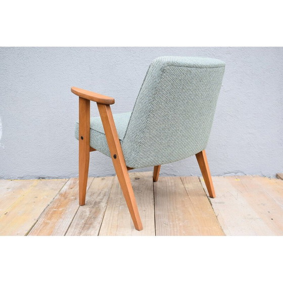 Image 1 of Fauteuil vintage lichtgroen van J. Chierowski voor Dolnoslaska Meubelfabriek Swiebodzice, Polen, jaren 1960