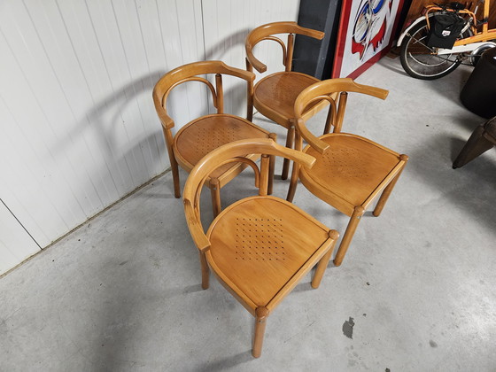 Image 1 of Vintage stoelen, 4 stuks, beuken