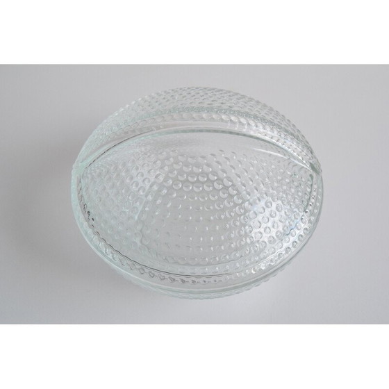 Image 1 of Vintage glazen snoepkom door Adolf Matura voor Libochovice glasfabriek, 1970