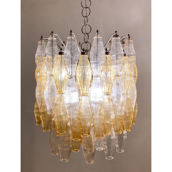 Image 1 of Vintage Murano glazen kroonluchter "Polyhedr" van Carlo Scarpa voor Venini, Italië 1960