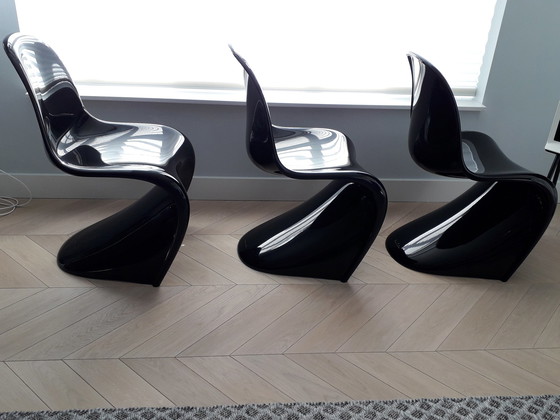 Image 1 of 6x Vitra Verner Panton classic eetkamerstoelen; set 6 stuks