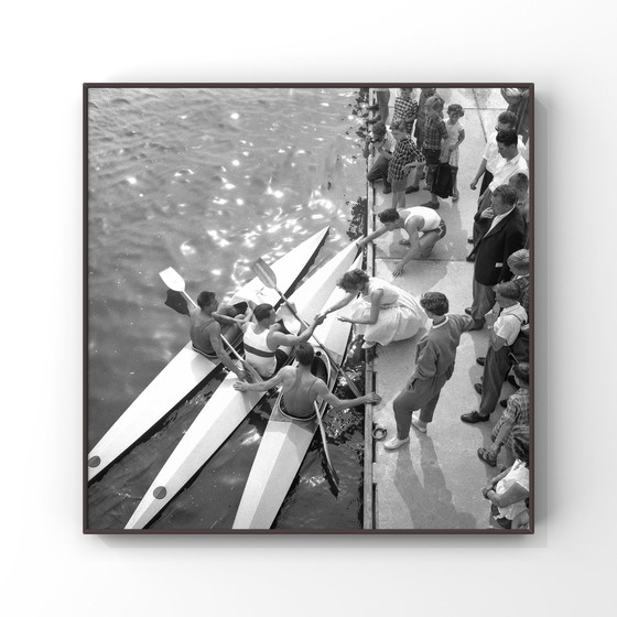 Image 1 of Historische C Lamda Druk: Strijd Op De Bosbaan, Amsterdam 1958