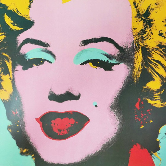 Image 1 of Vintage offset lithografie Marilyn Monroe door Andy Warhol, 1993