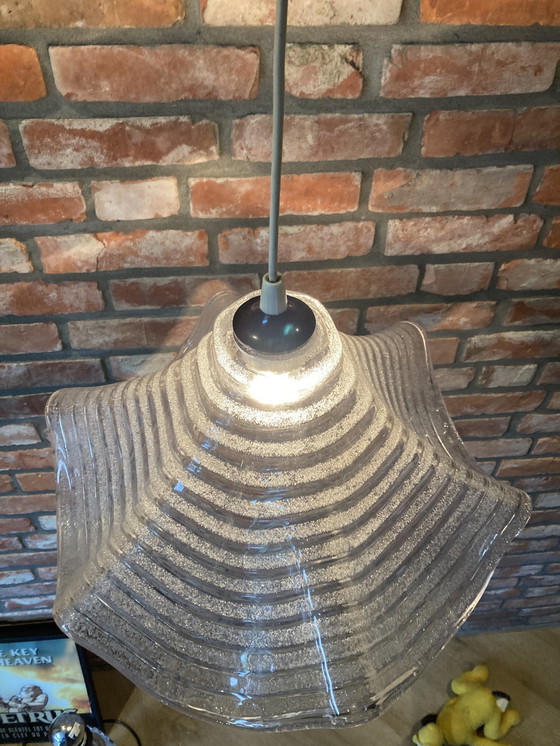 Image 1 of Ijsglas Lamp Van Dik Glas