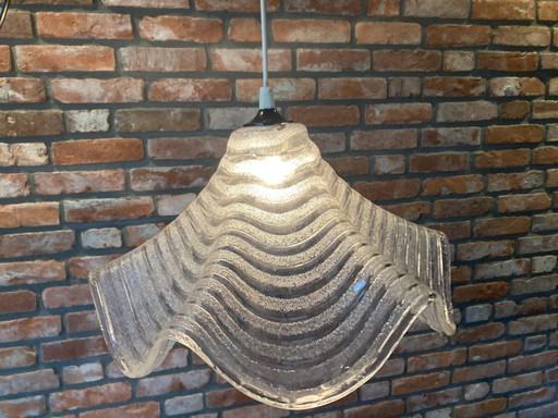 Ijsglas Lamp Van Dik Glas