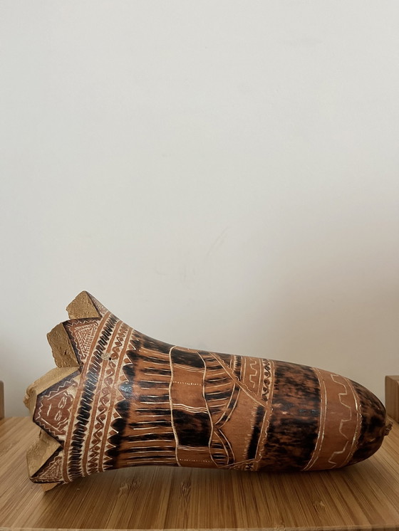 Image 1 of Vintage Handgesneden Kalebas Guarani Indianen