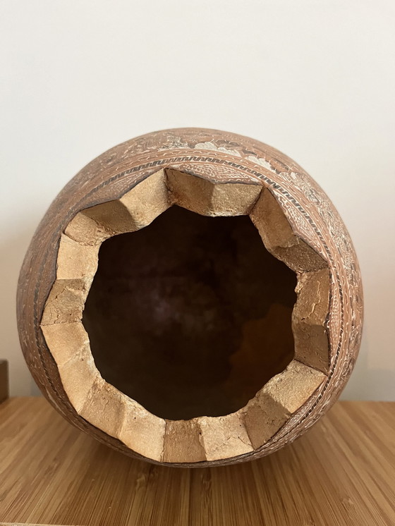 Image 1 of Vintage Handgesneden Kalebas Guarani Indianen