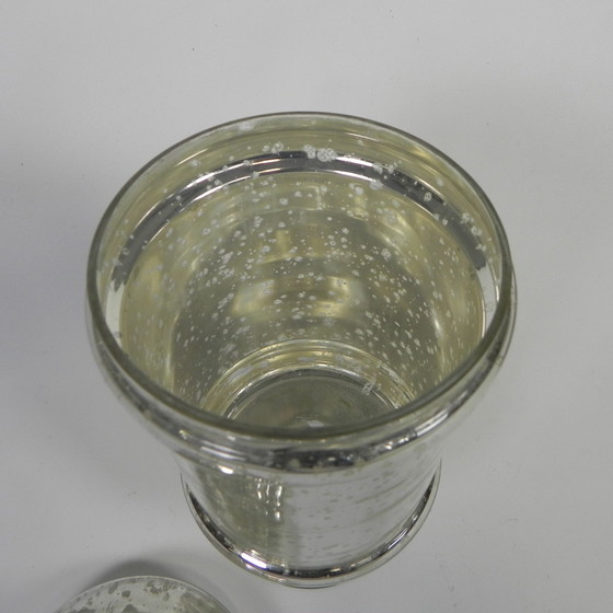 Image 1 of Kwikzilveren Pot Met Deksel, Apothekerspot, Rond 1900 (Armeluiszilver)