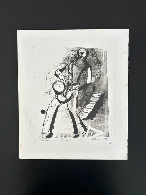 Lithografie Willem Motz - Sax