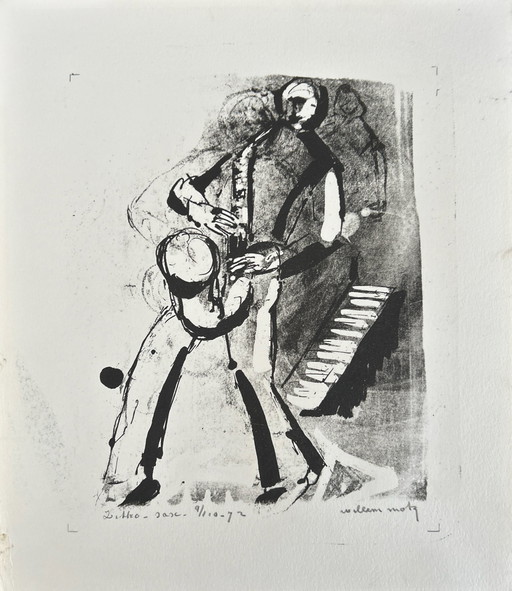 Lithografie Willem Motz - Sax