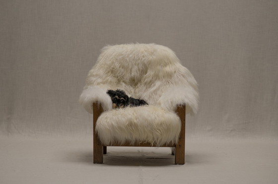 Image 1 of Fauteuil 'Yeti' in schapenbekleding