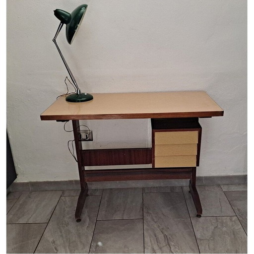 Italiaans bureau in formica uit Mid Century, jaren 1950