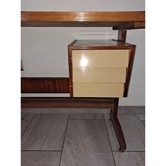 Image 1 of Italiaans bureau in formica uit Mid Century, jaren 1950