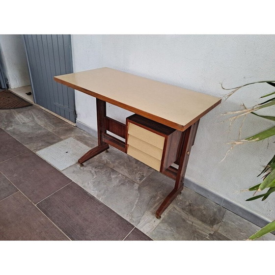 Image 1 of Italiaans bureau in formica uit Mid Century, jaren 1950