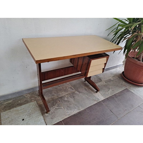 Image 1 of Italiaans bureau in formica uit Mid Century, jaren 1950