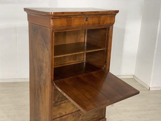 Image 1 of Antieke ladenkast secretaire schrijftafel heren ladenkast rond 1900