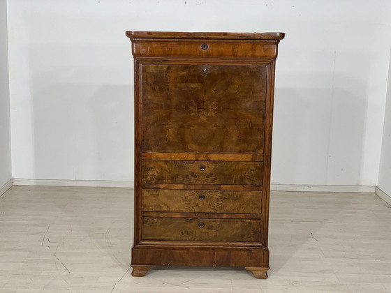 Image 1 of Antieke ladenkast secretaire schrijftafel heren ladenkast rond 1900