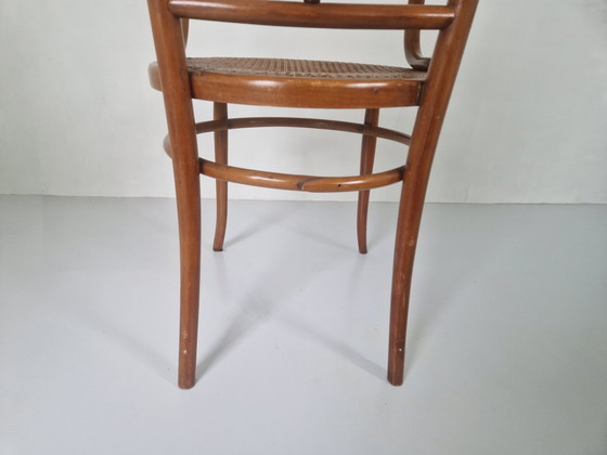 Image 1 of Antieke Bentwood en rieten stoel van Josef Hoffman