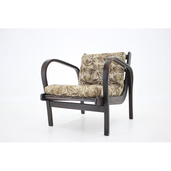 Image 1 of Vintage gebogen houten fauteuil van Karel Koželka en Antonín Kropáček, jaren 1960