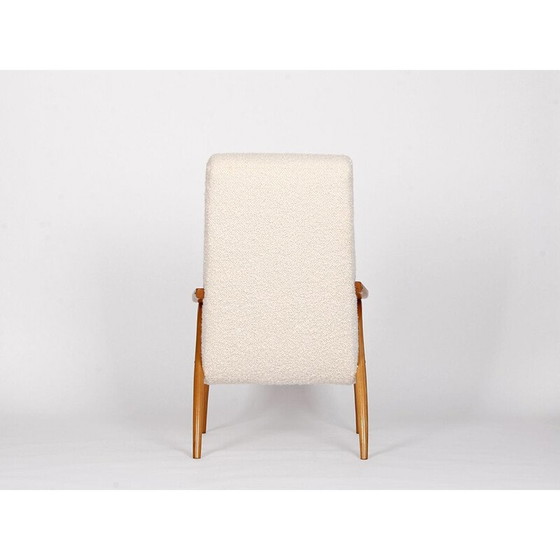 Image 1 of Mid century boucle fauteuil van Antonin Suman voor Ton, Tsjecho-Slowakije 1950