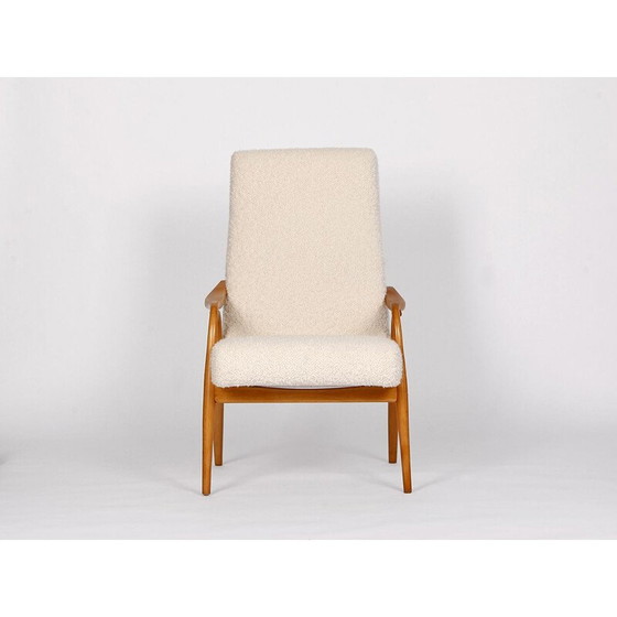 Image 1 of Mid century boucle fauteuil van Antonin Suman voor Ton, Tsjecho-Slowakije 1950