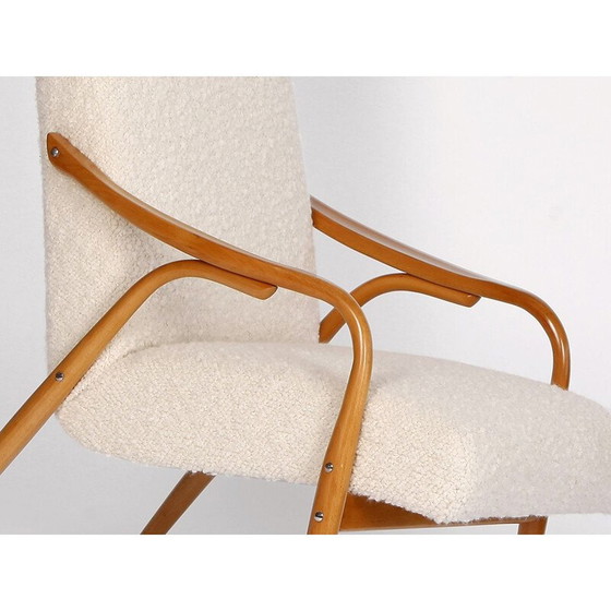 Image 1 of Mid century boucle fauteuil van Antonin Suman voor Ton, Tsjecho-Slowakije 1950