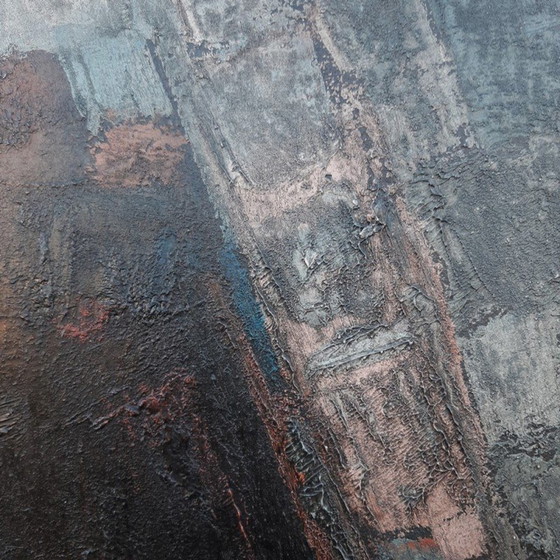 Image 1 of Vintage schilderij "Zwart gat" door Geoff Yeomans