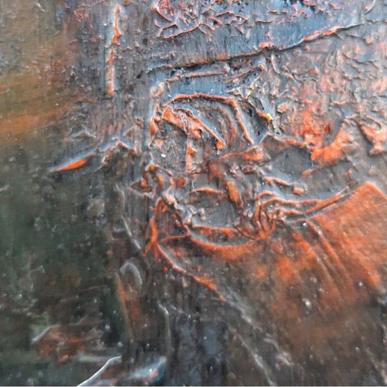 Image 1 of Vintage schilderij "Zwart gat" door Geoff Yeomans