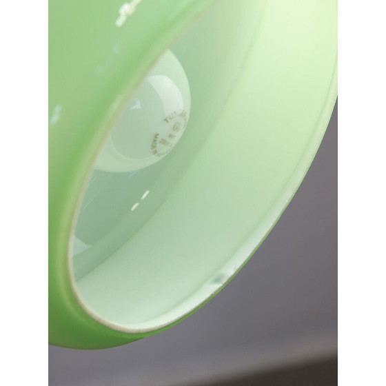 Image 1 of Vintage hanglamp van groen glas en messing, Italië