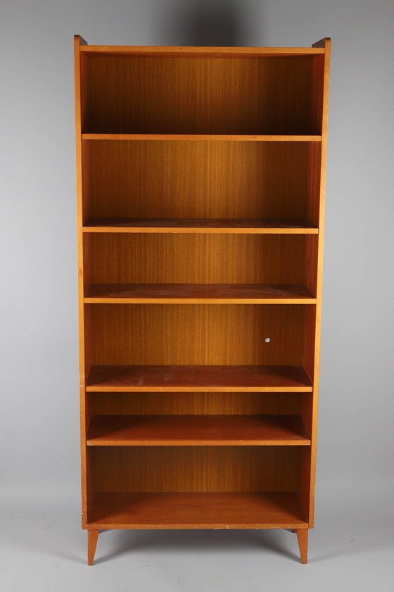 Image 1 of Vintage teakhouten boekenkast Hoogte 200cm 1960 DK