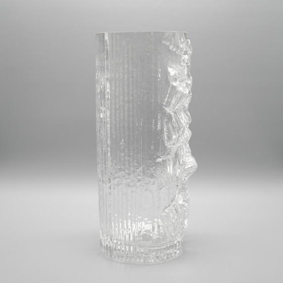 Image 1 of Rosenthal Martin Freyer Abstract Brutalistisch Op Art Glazen Vaas "Glasstruktur" 32Cm