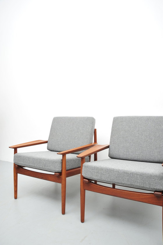 Image 1 of 2x Glostrup Teak Loungestoel 1958